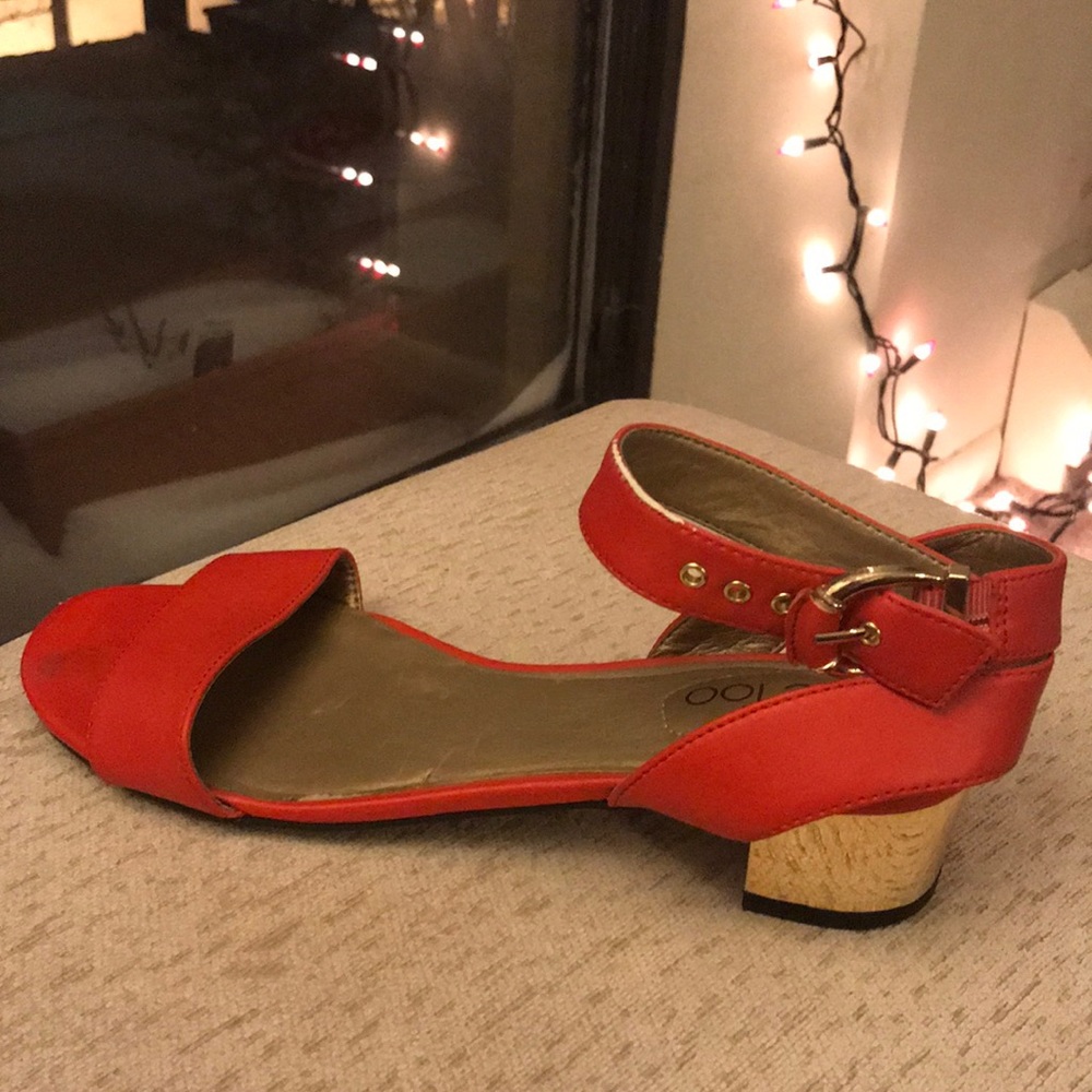 Ankle Wrap Orange Sandals